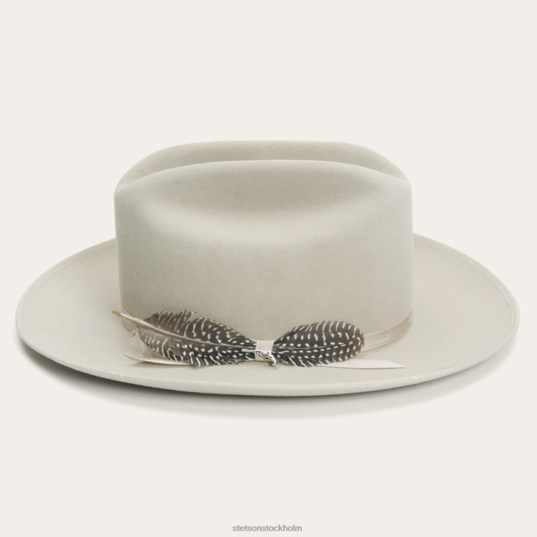 Stetson unisex- 1865 nödställda open road royal deluxe LLFB64 huvudbonader silvermage