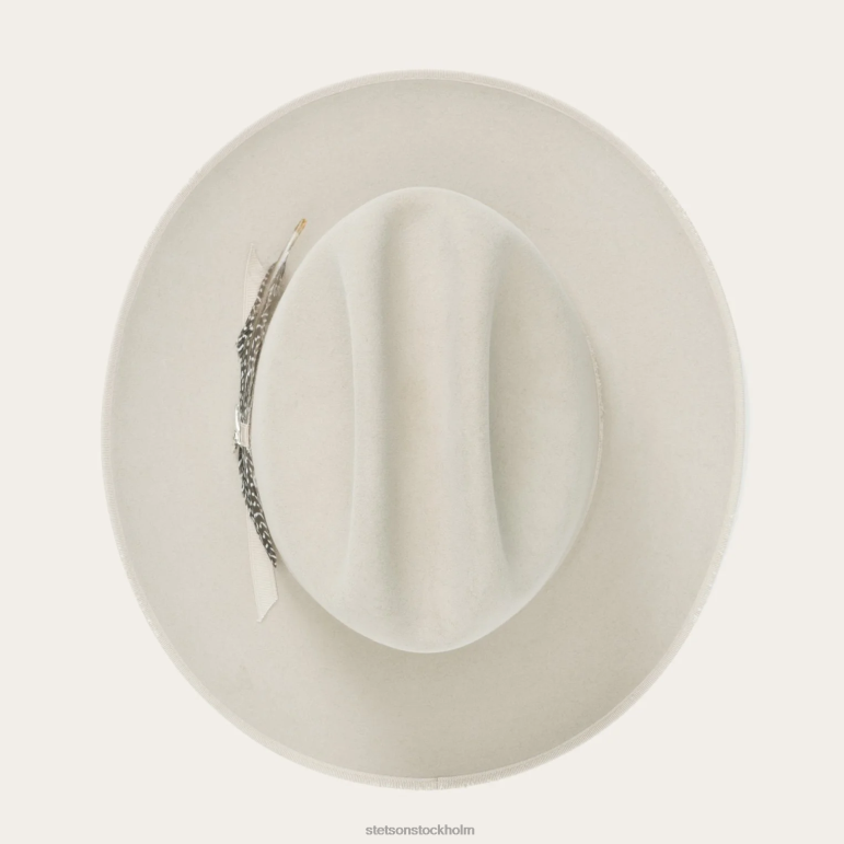 Stetson unisex- 1865 nödställda open road royal deluxe LLFB64 huvudbonader silvermage