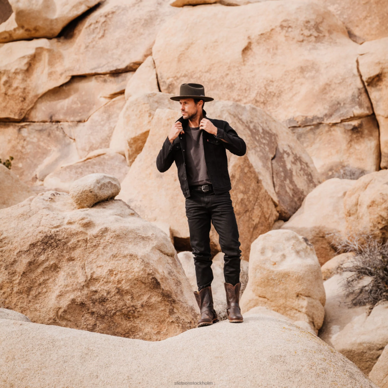 Stetson unisex- 1865 nödställda open road royal deluxe LLFB79 huvudbonader valnöt