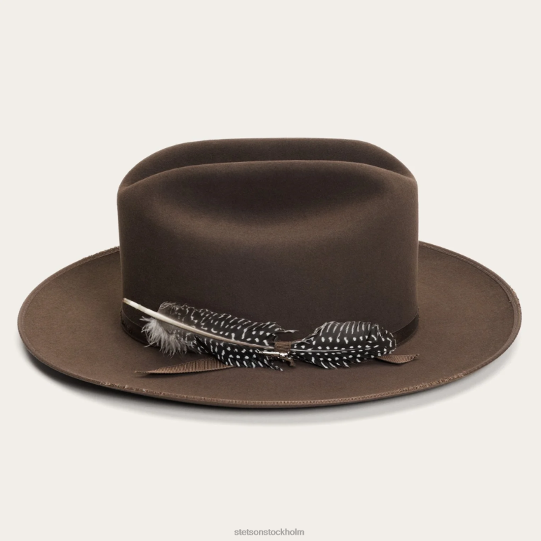 Stetson unisex- 1865 nödställda open road royal deluxe LLFB79 huvudbonader valnöt