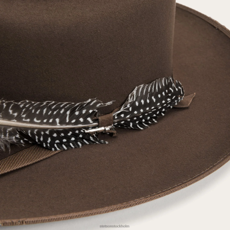 Stetson unisex- 1865 nödställda open road royal deluxe LLFB79 huvudbonader valnöt