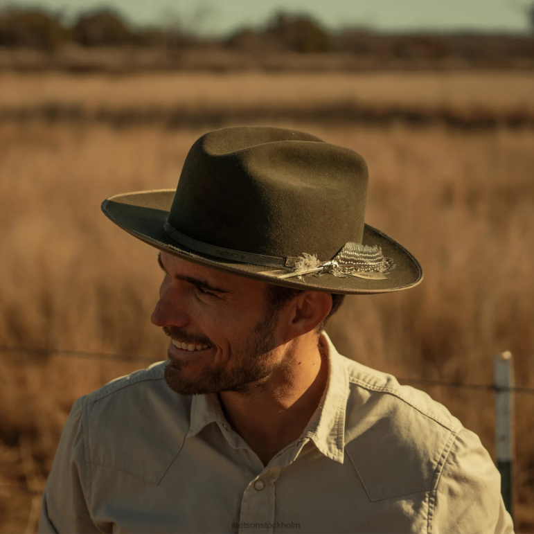 Stetson unisex- 1865 nödställda open road royal deluxe LLFB98 huvudbonader salvia