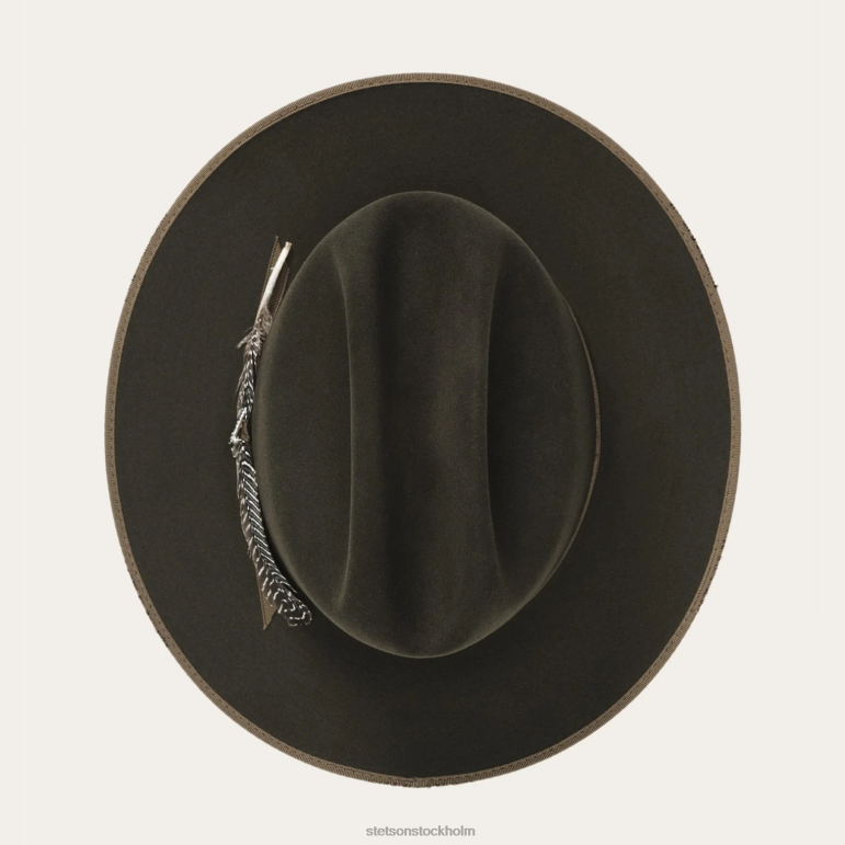 Stetson unisex- 1865 nödställda open road royal deluxe LLFB98 huvudbonader salvia