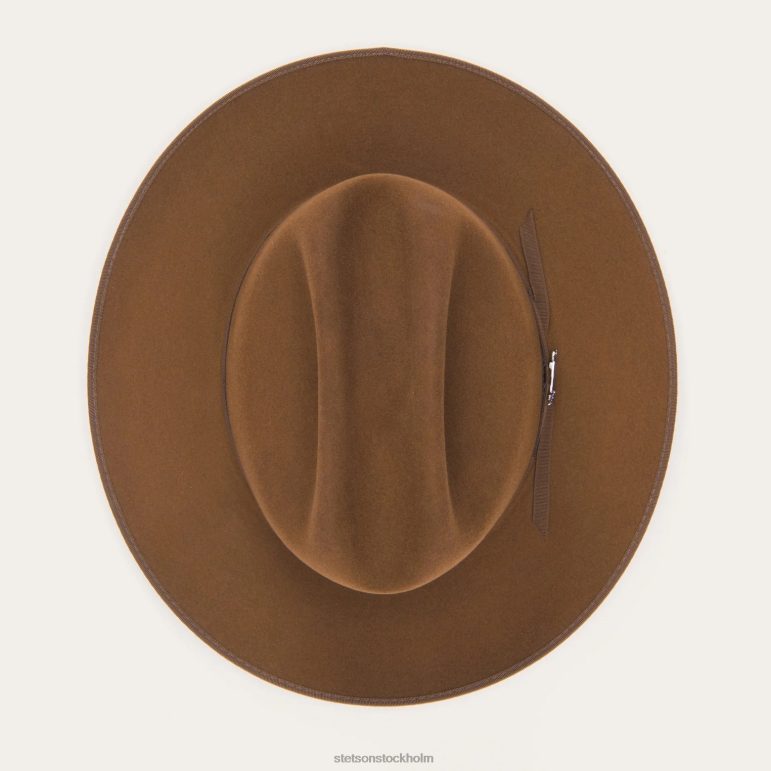 Stetson unisex- öppen väg royal deluxe hatt LLFB44 huvudbonader cognac