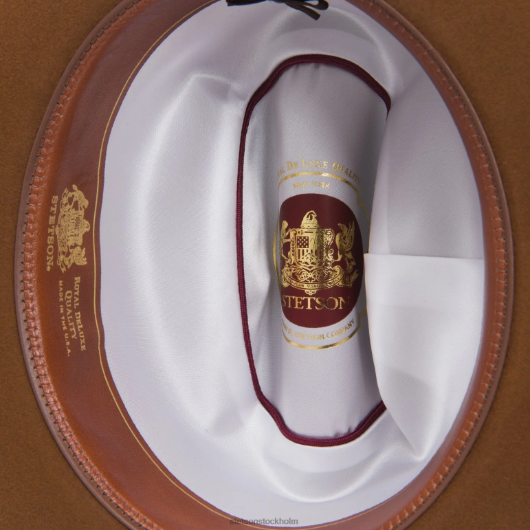 Stetson unisex- öppen väg royal deluxe hatt LLFB44 huvudbonader cognac
