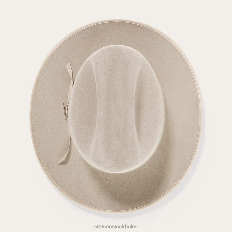 Stetson unisex- öppen väg royal deluxe hatt LLFB75 huvudbonader silvermage