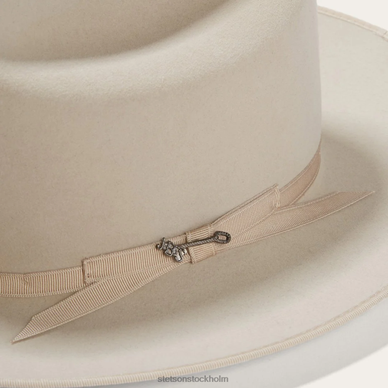 Stetson unisex- öppen väg royal deluxe hatt LLFB75 huvudbonader silvermage
