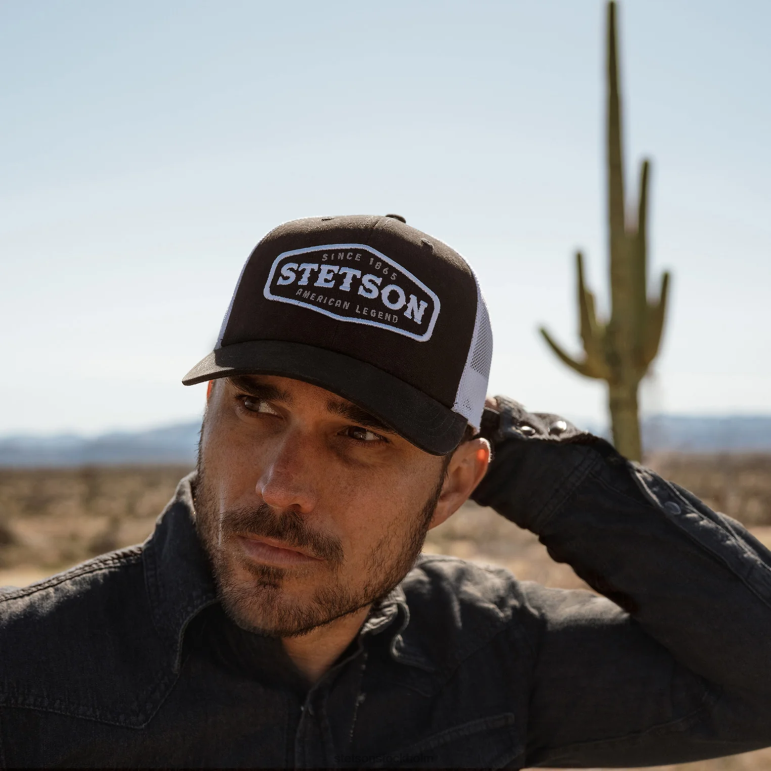 Stetson unisex- core patch trucker cap LLFB204 huvudbonader svart